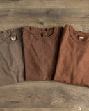 UES Slub Nep Tee Comparison of Coffee 2025, Brown, and Coffee 2026