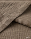 UES Single Rib Knit Long Sleeve Henley T-Shirt - Beige