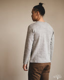 UES Single Rib Knit Long Sleeve Henley T-Shirt - Gray