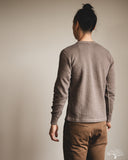 UES Single Rib Knit V-Gusset Long Sleeve T-Shirt - Beige