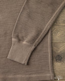 UES Single Rib Knit V-Gusset Long Sleeve T-Shirt - Beige