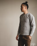UES Single Rib Knit V-Gusset Long Sleeve T-Shirt - Gray