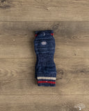 SSX-1 Sneaker Socks - Navy - White/Red Stripes