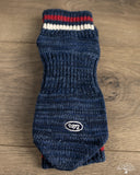 SSX-1 Sneaker Socks - Navy - White/Red Stripes