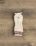 SSX-1 Sneaker Socks - White - Red/Navy Stripes