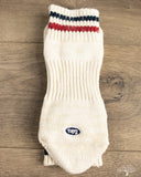 SSX-1 Sneaker Socks - White - Red/Navy Stripes
