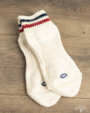 SSX-1 Sneaker Socks - White - Red/Navy Stripes