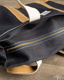 UES Zipper Tote Bag - Denim/Brown