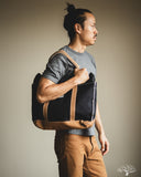 UES Zipper Tote Bag - Denim/Brown