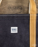 UES Zipper Tote Bag - Denim/Brown