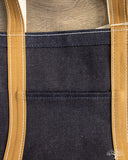 UES Zipper Tote Bag - Denim/Brown
