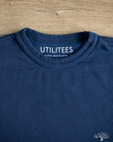 Utilitees UTIL-BT-PIND - 10oz Mini Fleece Crew Neck T-Shirt - Pure Indigo