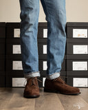 Viberg Savoy Shoe - Sepia Janus Calf Suede - 1905