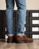 Viberg Savoy Shoe - Sepia Janus Calf Suede - 1905