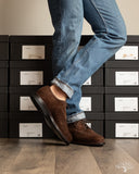 Viberg Savoy Shoe - Sepia Janus Calf Suede - 1905