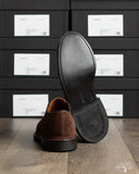 Viberg Savoy Shoe - Sepia Janus Calf Suede - 1905