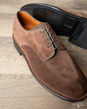 Viberg Savoy Shoe - Sepia Janus Calf Suede - 1905