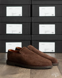 Viberg Slipper - Sepia Janus Calf Suede - 2010