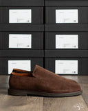 Viberg Slipper - Sepia Janus Calf Suede - 2010