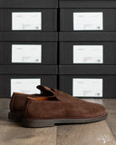 Viberg Slipper - Sepia Janus Calf Suede - 2010