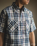 Warehouse Lot 3056 - Short-Sleeve Check Work Shirt - Blue