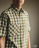 Warehouse Lot 3056 - Short-Sleeve Check Work Shirt - Brown/Green