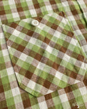 Warehouse Lot 3056 - Short-Sleeve Check Work Shirt - Brown/Green