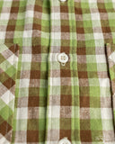 Warehouse Lot 3056 - Short-Sleeve Check Work Shirt - Brown/Green