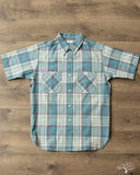Warehouse Lot 3056 - Short-Sleeve Check Work Shirt - Sax