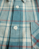 Warehouse Lot 3056 - Short-Sleeve Check Work Shirt - Sax
