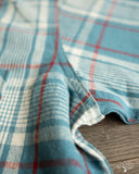 Warehouse Lot 3056 - Short-Sleeve Check Work Shirt - Sax