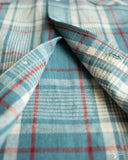Warehouse Lot 3056 - Short-Sleeve Check Work Shirt - Sax