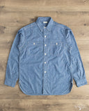 Warehouse Lot 3064 - Ventilation Triple Stitch Chambray Work Shirt - Sax