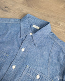 Warehouse Lot 3064 - Ventilation Triple Stitch Chambray Work Shirt - Sax