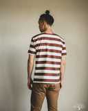 Warehouse Lot 4050 - Short Sleeve Border Tee - Brown/Kinari