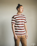 Warehouse Lot 4050 - Short Sleeve Border Tee - Brown/Kinari