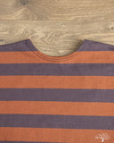 Warehouse Lot 4050 - Short Sleeve Border Tee - Sumikuro/Brown
