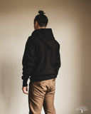 Lot 487 - Reverse Weave Loopwheel Zip Hoodie - Black