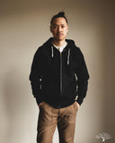Lot 487 - Reverse Weave Loopwheel Zip Hoodie - Black