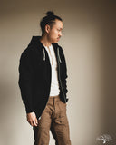 Lot 487 - Reverse Weave Loopwheel Zip Hoodie - Black
