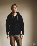 Lot 487 - Reverse Weave Loopwheel Zip Hoodie - Black