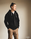 Lot 487 - Reverse Weave Loopwheel Zip Hoodie - Black