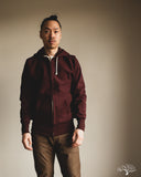 Warehouse Lot 487 - Reverse Weave Loopwheel Zip Hoodie - Bordeaux