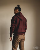 Warehouse Lot 487 - Reverse Weave Loopwheel Zip Hoodie - Bordeaux