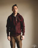 Warehouse Lot 487 - Reverse Weave Loopwheel Zip Hoodie - Bordeaux