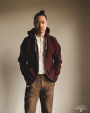 Warehouse Lot 487 - Reverse Weave Loopwheel Zip Hoodie - Bordeaux
