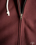 Warehouse Lot 487 - Reverse Weave Loopwheel Zip Hoodie - Bordeaux