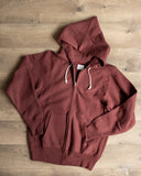 Warehouse Lot 487 - Reverse Weave Loopwheel Zip Hoodie - Bordeaux