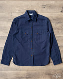 3sixteen for Withered Fig Crosscut Shirt - Natural Indigo Slub Canvas