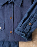 3sixteen for Withered Fig Crosscut Shirt - Natural Indigo Slub Canvas Fade Comparison